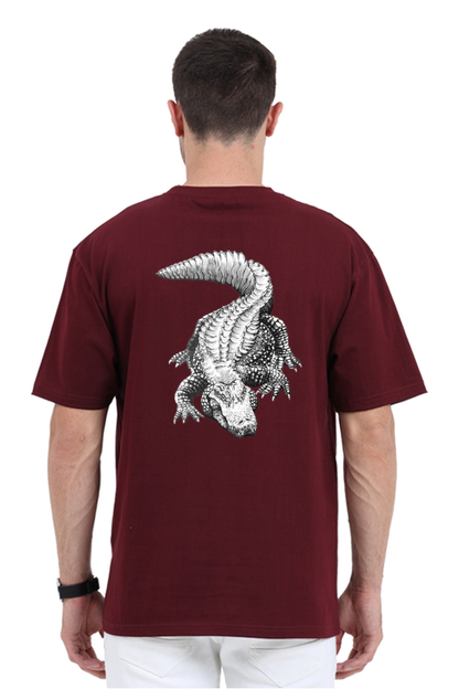 MAROON CROCODILE T-SHIRT